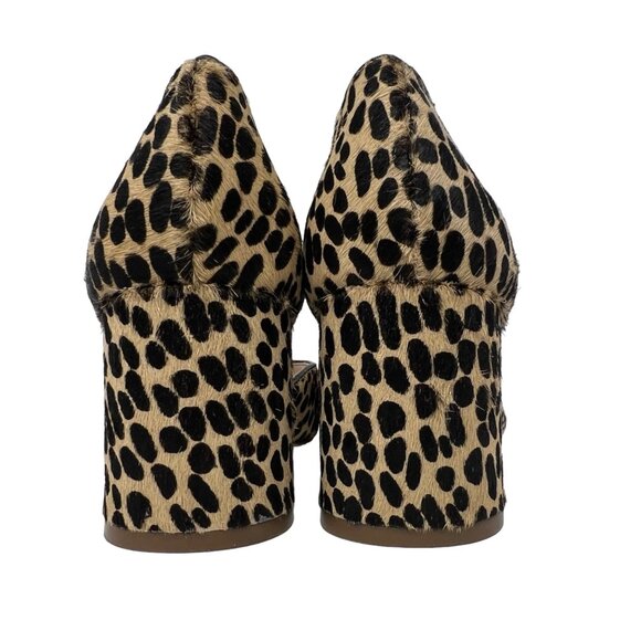 Louise Et Cie Jolon Mob Wife Leopard Cow Hair Pointed Block Heel Pump Size 6.5 - Picture 6 of 11